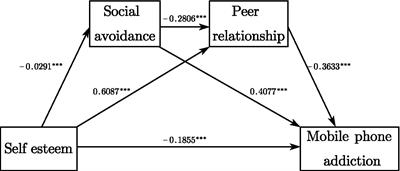 The relationship between self-esteem and mobile phone addiction among college students: The chain mediating effects of social avoidance and peer relationships